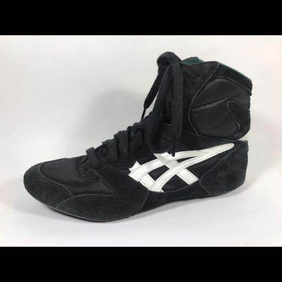 black leather asics mens